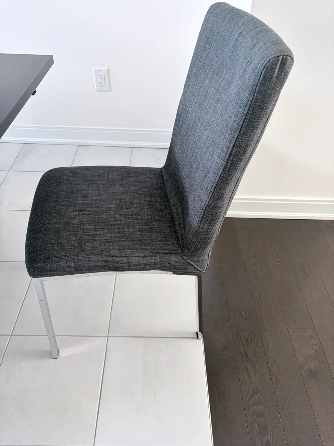 Modern Grey Fabric Dining Chair - photo 4