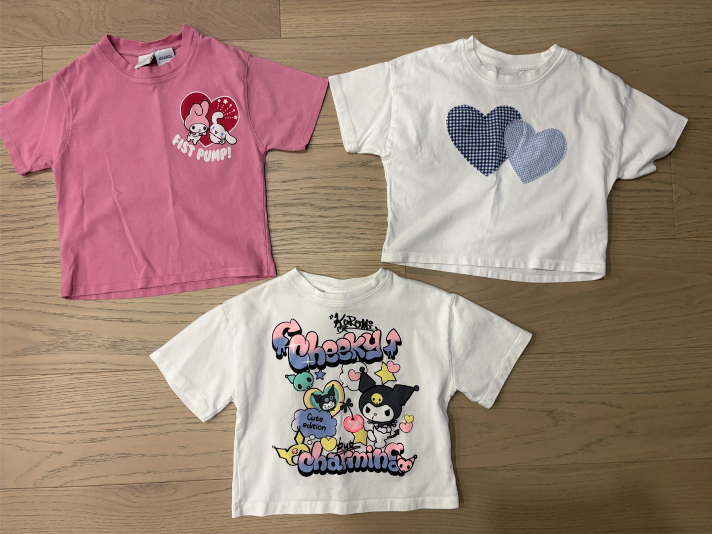 3 Zara Sanrio Girls T-Shirts - size 8/9