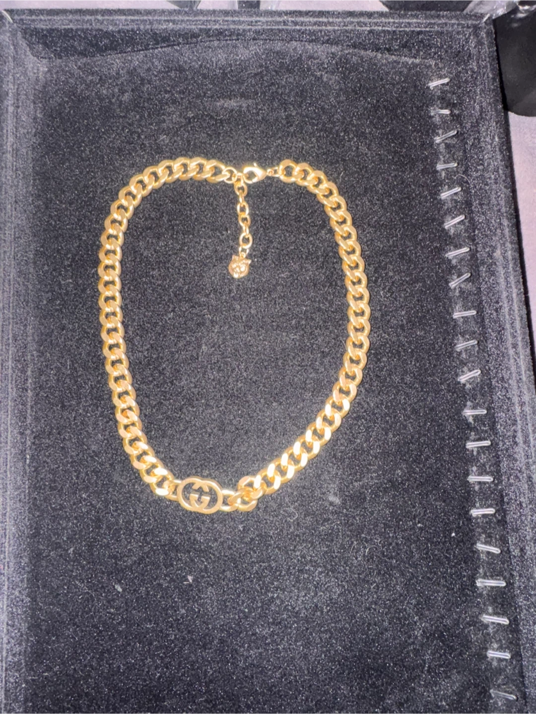 Gold Tone Gucci Style Chain Necklace - photo 2