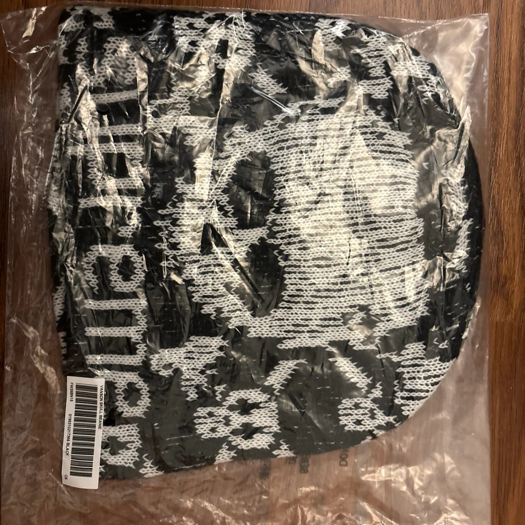 Supreme Vanson Leathers Skull Beanie Black