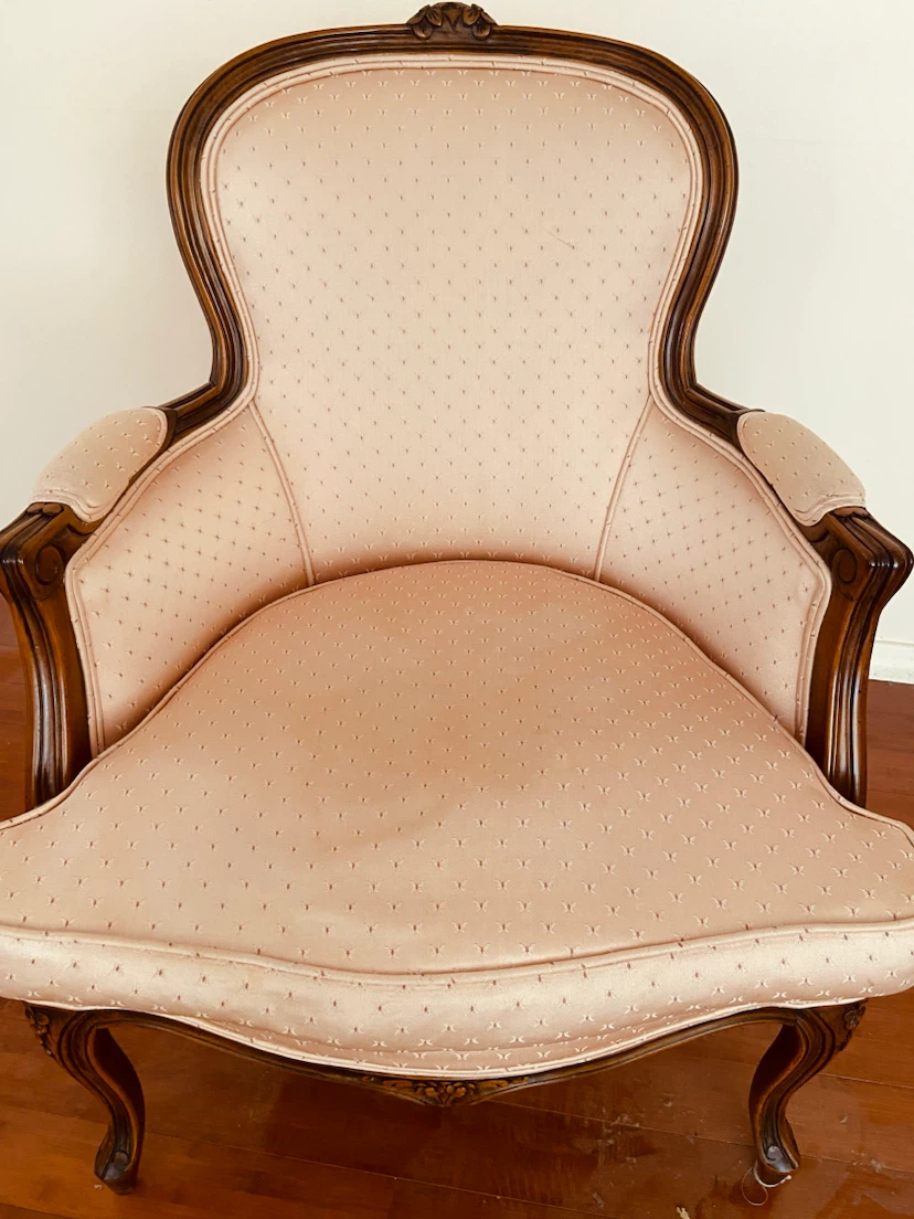 Vintage Style Pink Upholstered Armchair