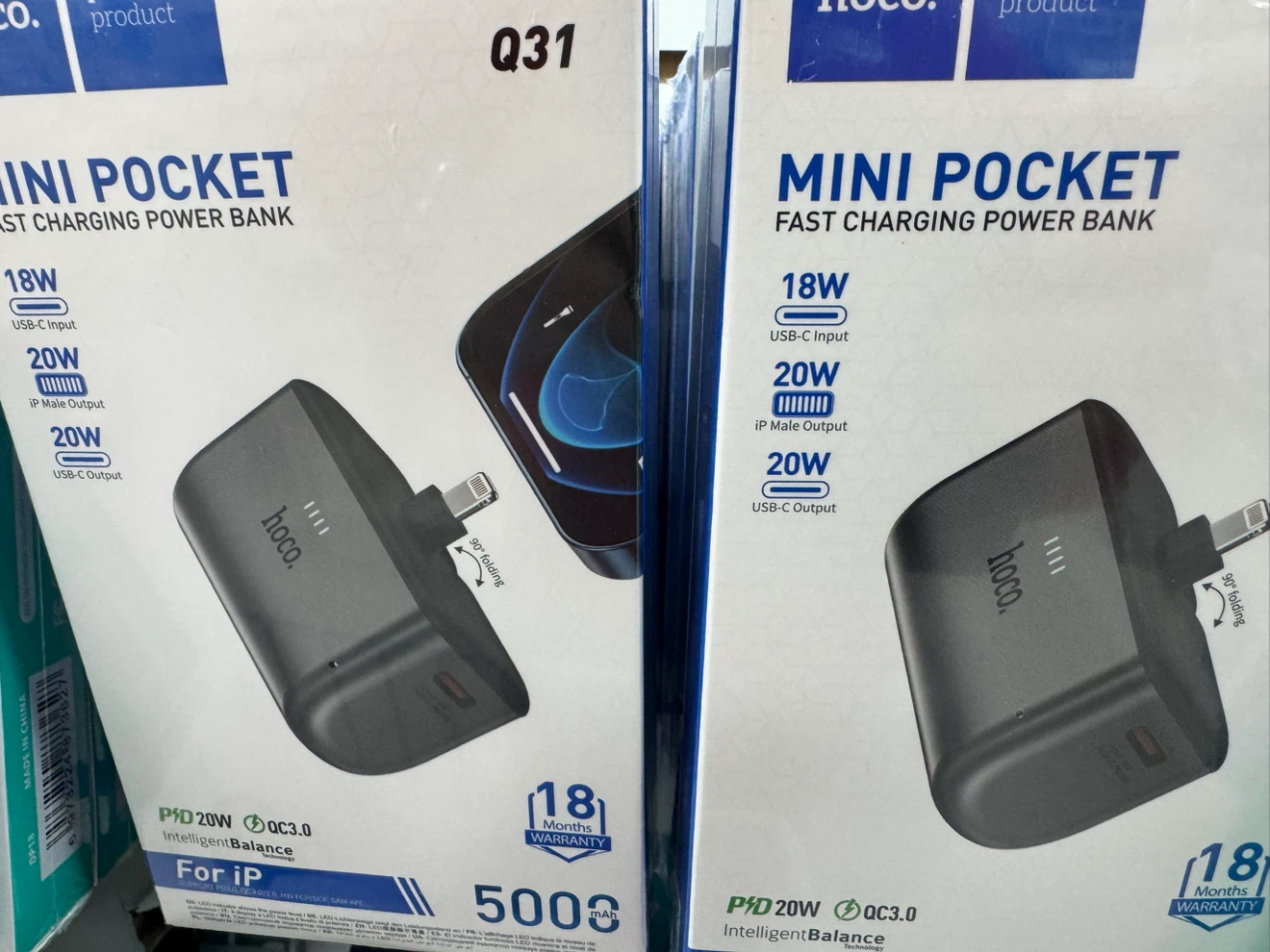 Hoco Q31 Mini Pocket Fast Charging Power Bank 5000mAh - photo 2