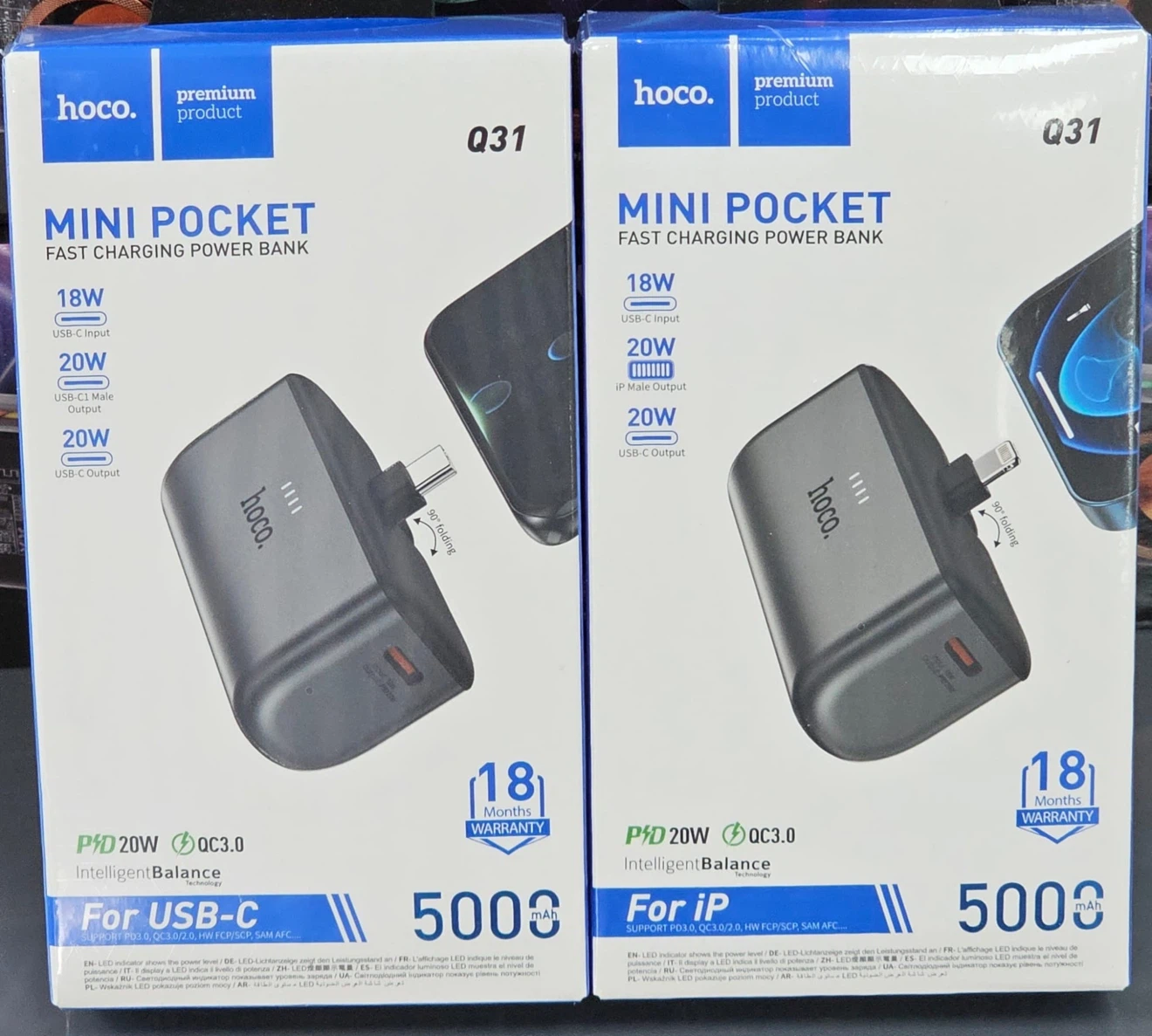Hoco Q31 Mini Pocket Fast Charging Power Bank 5000mAh - photo 3