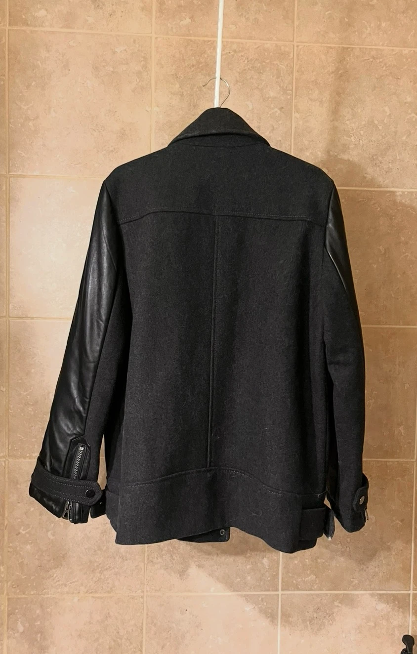 NEW Sandra Angelozzi Wool and Leather Jacket - photo 4