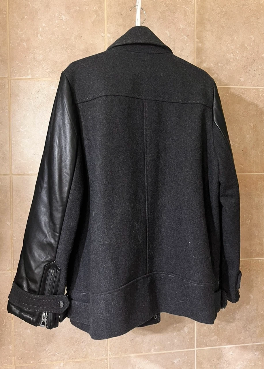 NEW Sandra Angelozzi Wool and Leather Jacket - photo 5