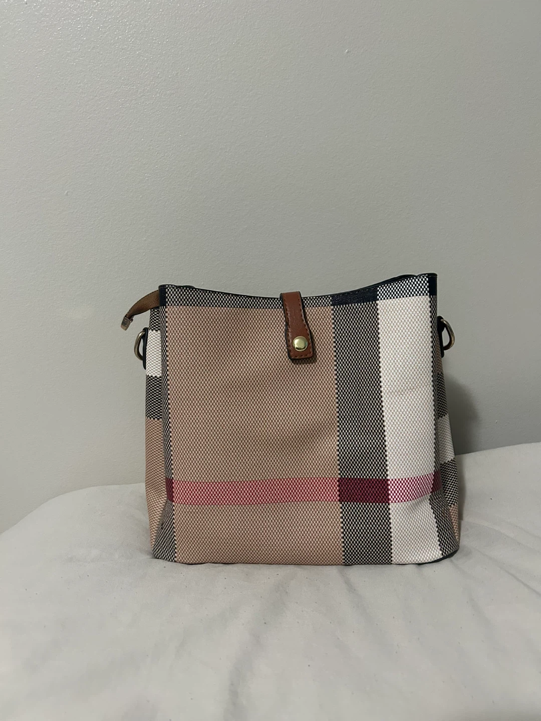 Plaid Pattern Shoulder Bag - photo 3