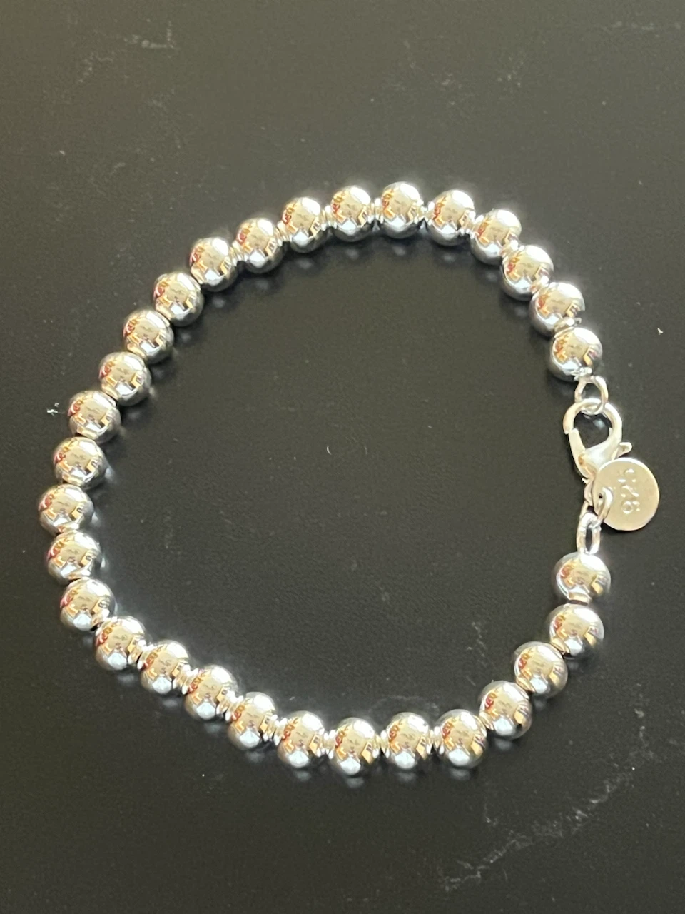 925 Sterling Silver Bead Bracelet