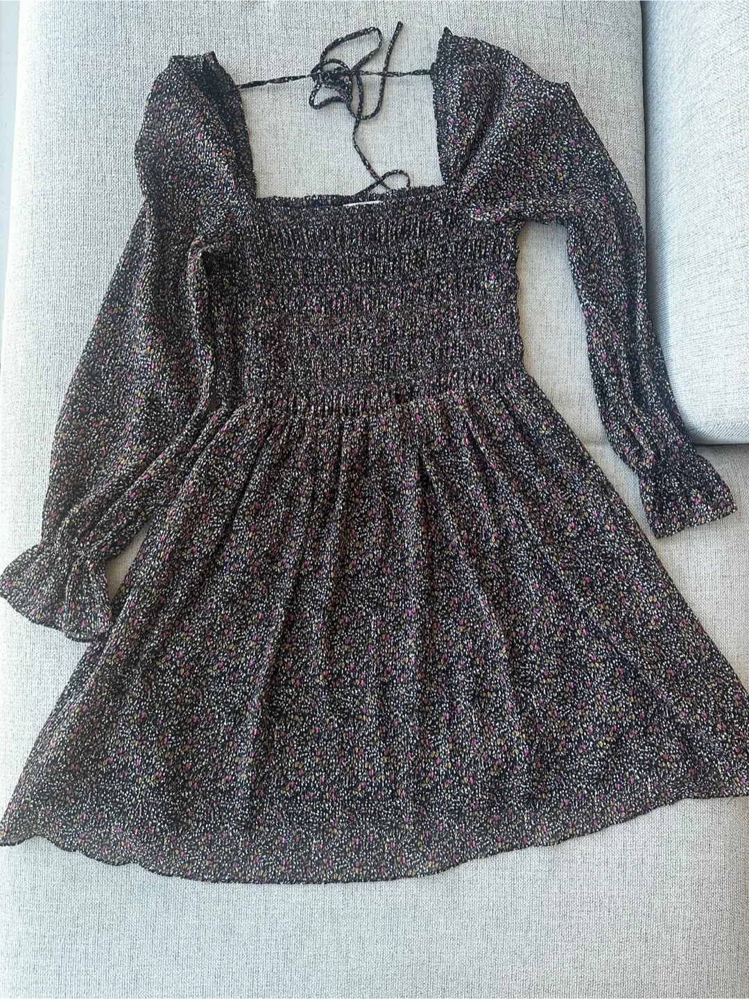 Dex Floral Long Sleeve Mini Dress