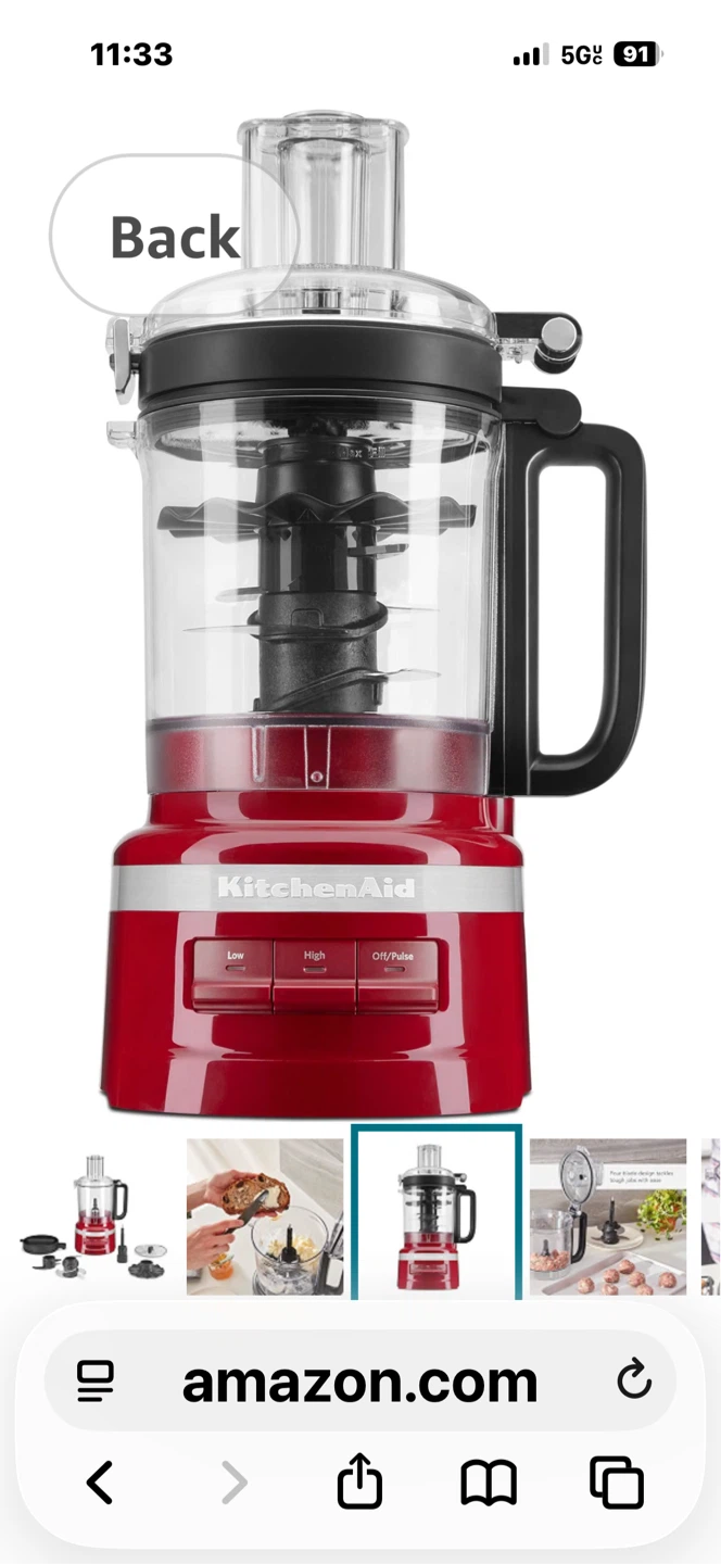 KitchenAid Food Processor Empire Red