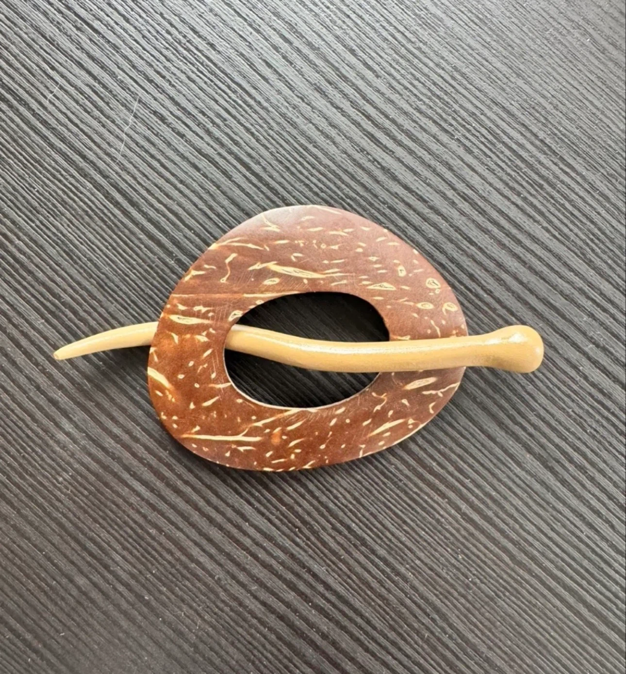 Wooden Brooch