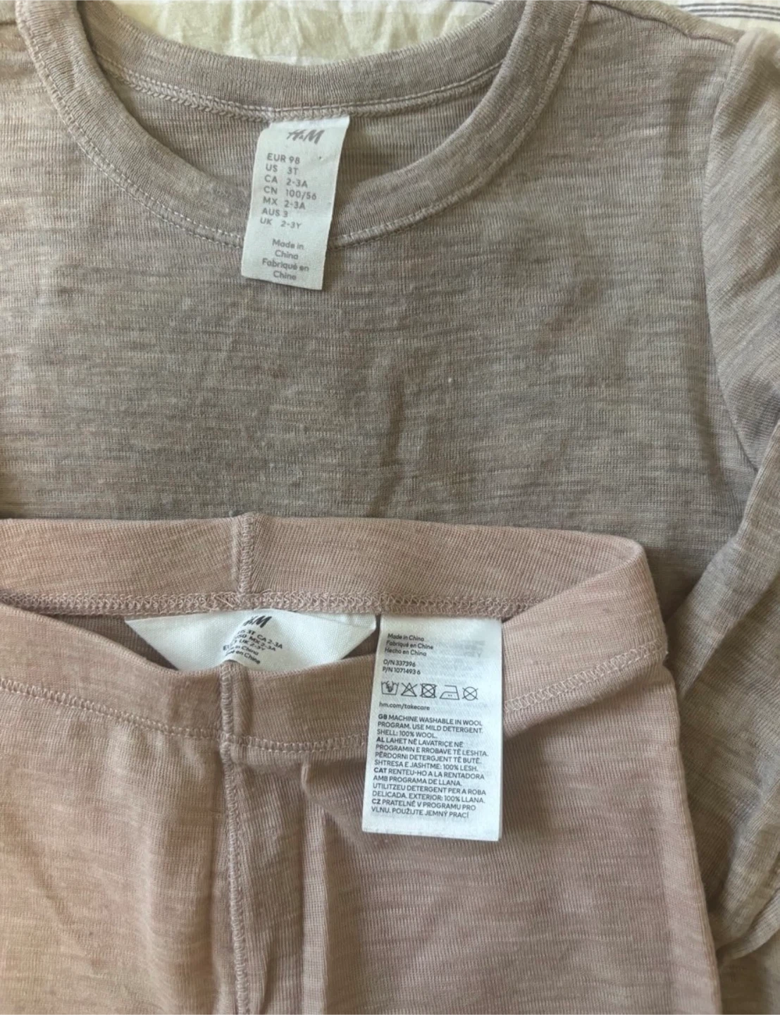 H&M Wool base layer, size 2-3Y - photo 2