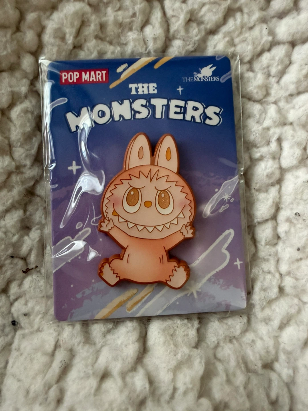 Pop Mart The Monsters Big Into Energy Badge - Orange
