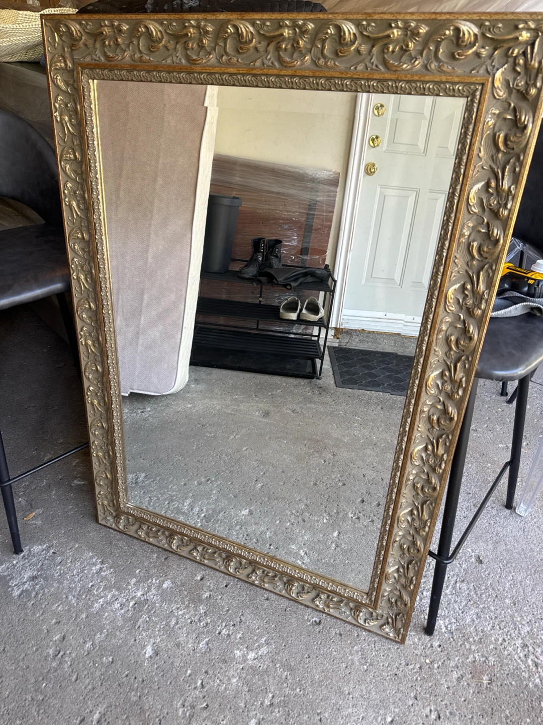 Ornate Gold Framed Wall Mirror