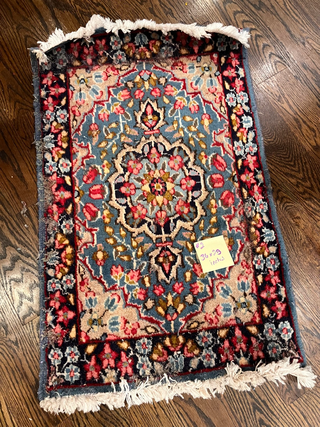 #2 Vintage Wool Floral Persian-Style Rug