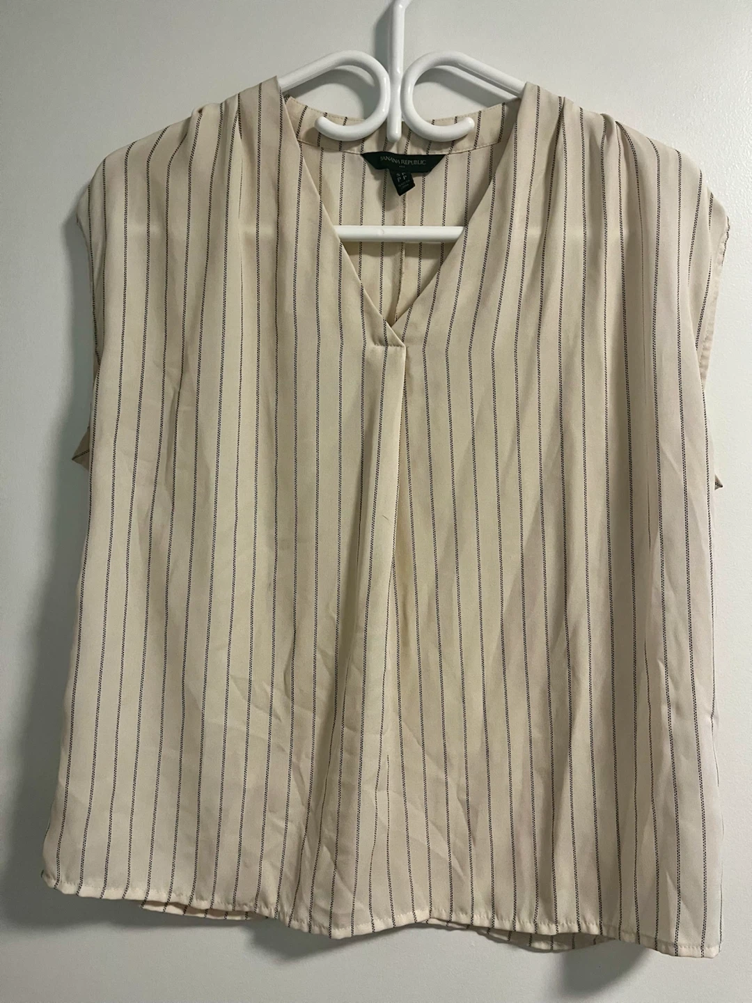 Banana Republic Pinstriped Sleeveless Blouse