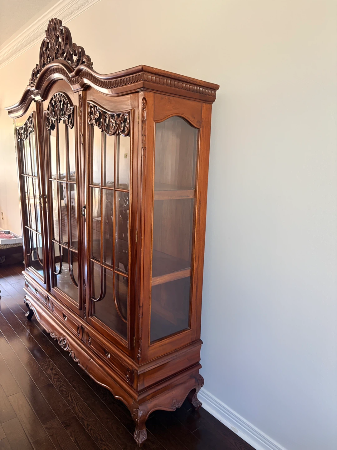 Vintage Mahogany Wooden China Cabinet - photo 4