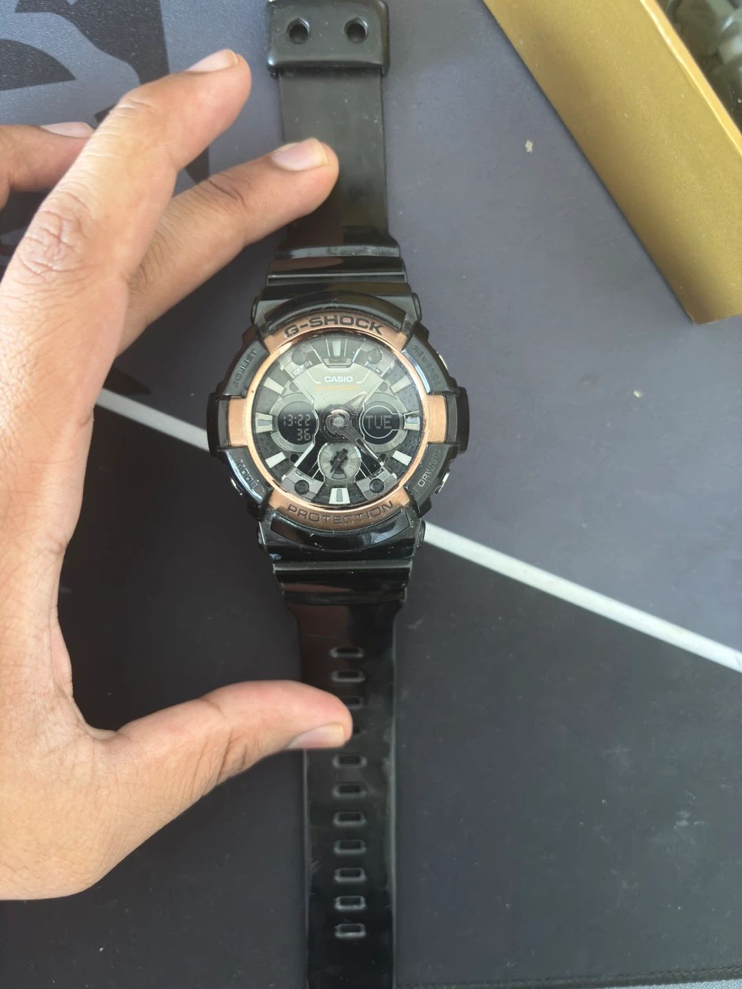 Casio G-Shock Watch Black and Rose Gold