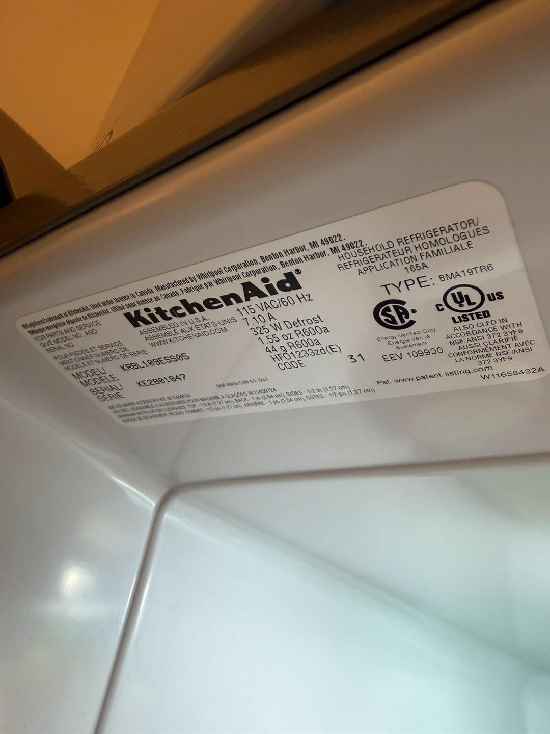 KitchenAid Bottom Freezer Refrigerator - photo 4