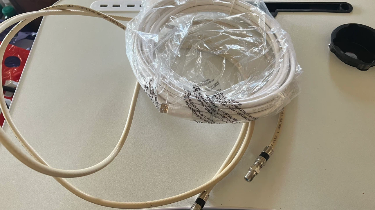 White Coaxial Cable