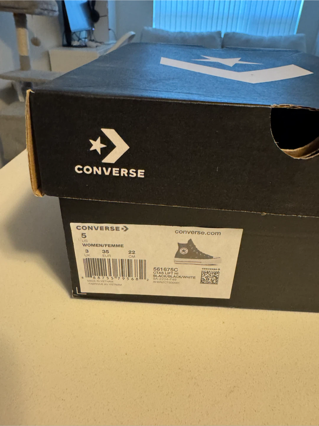 Converse Chuck Taylor Lift Hi Black Leather - photo 4
