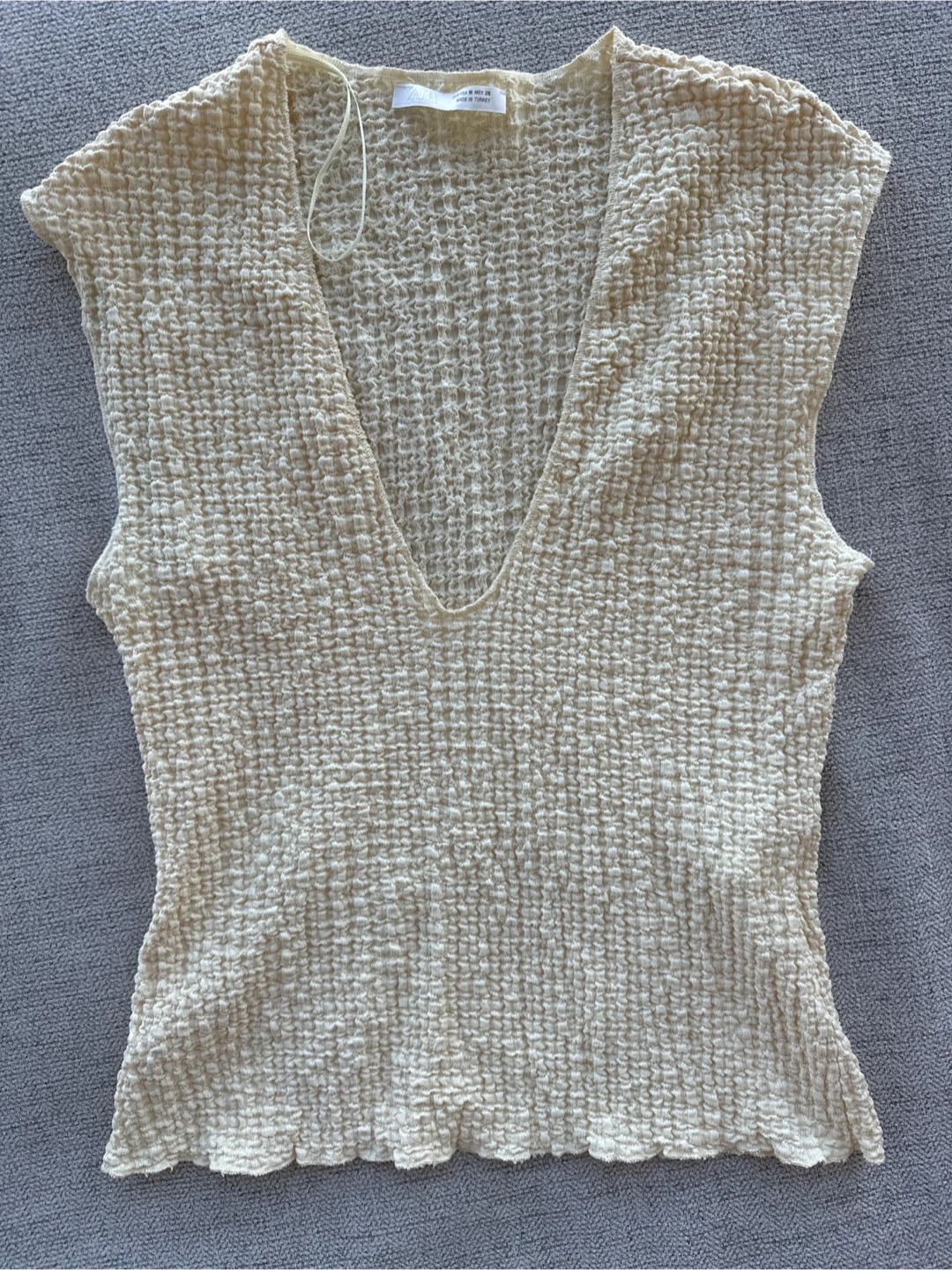 Zara textured sleeveless top