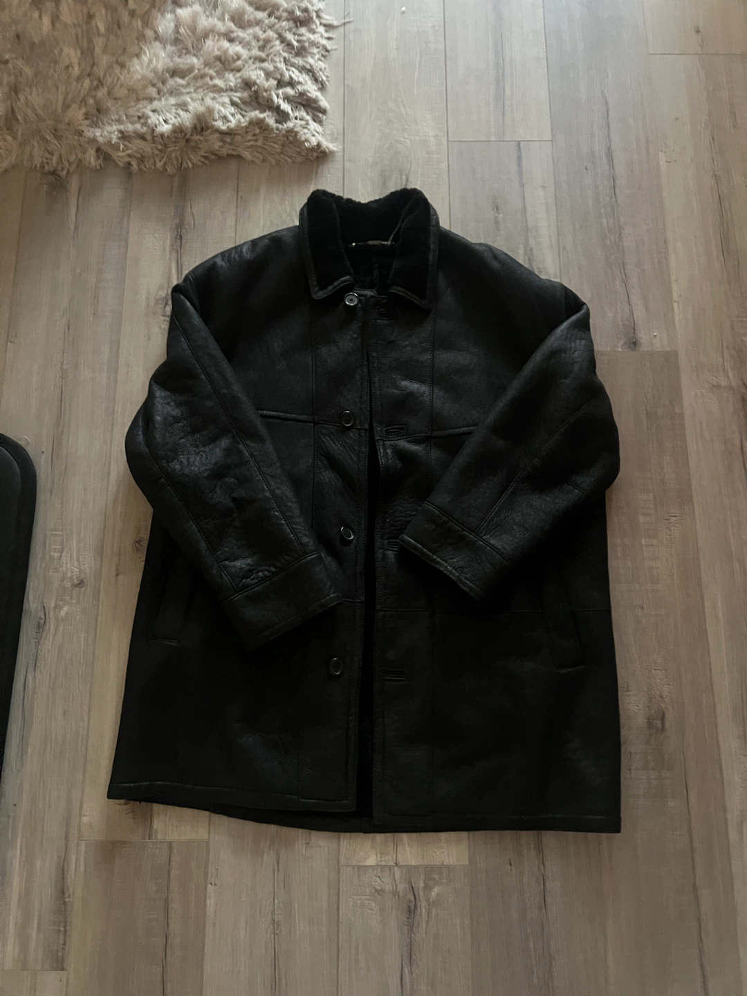 Vintage CHRIST Genuine Leather Shearling Coat – Size 58