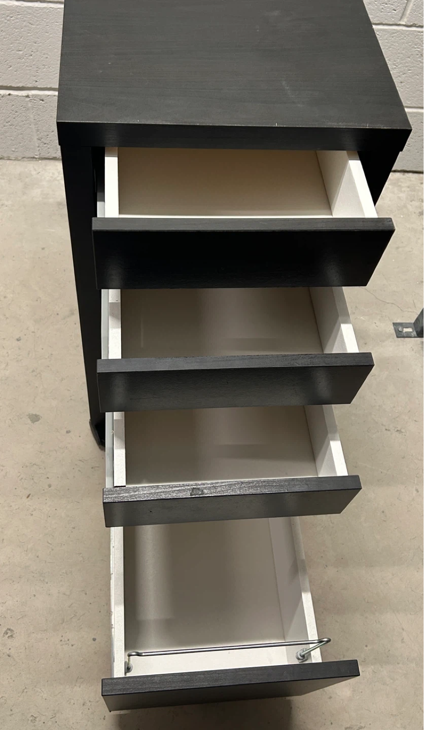 IKEA Black rolling drawer unit - photo 3