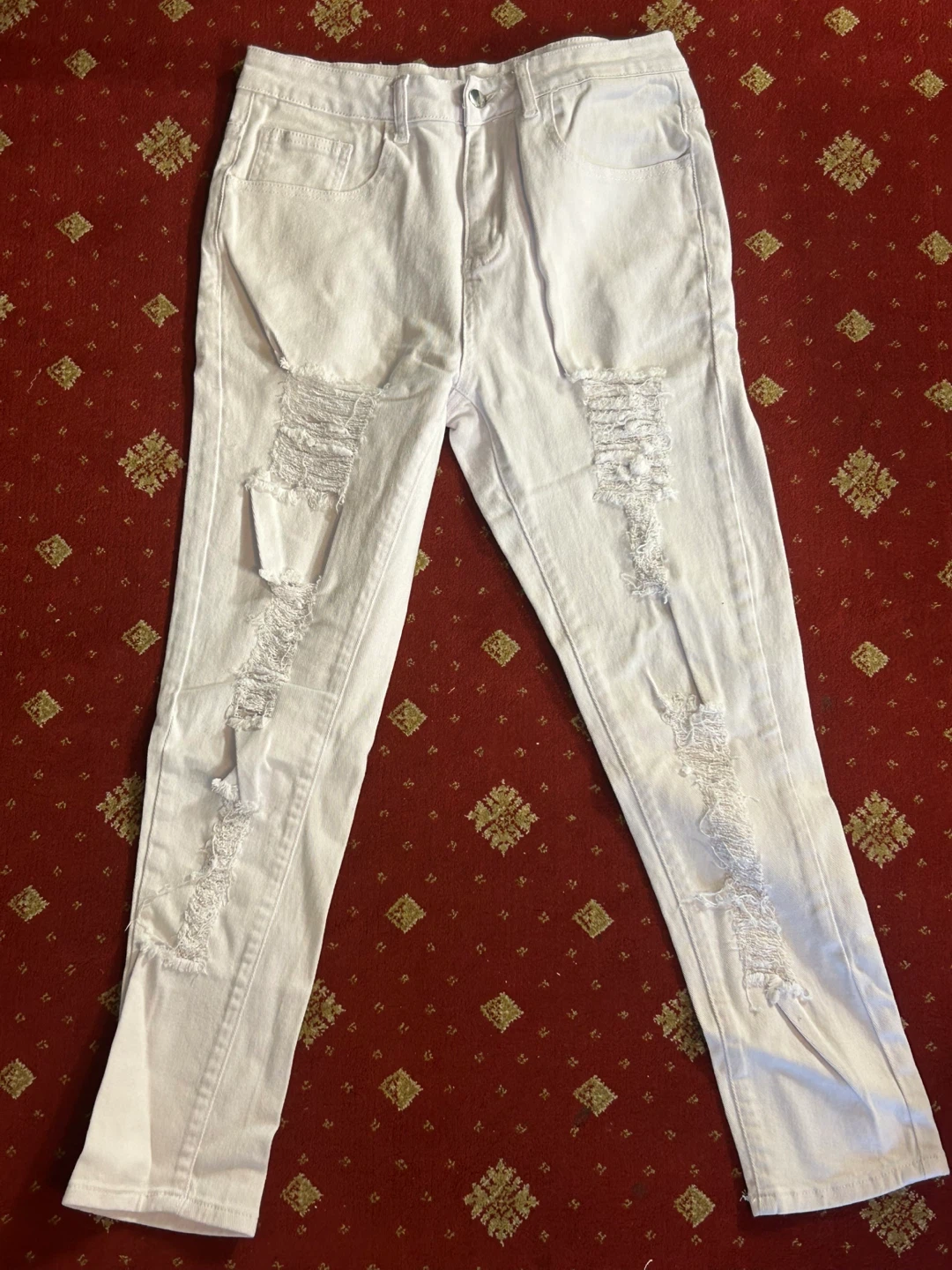 White Mens ripped jeans (size 30)