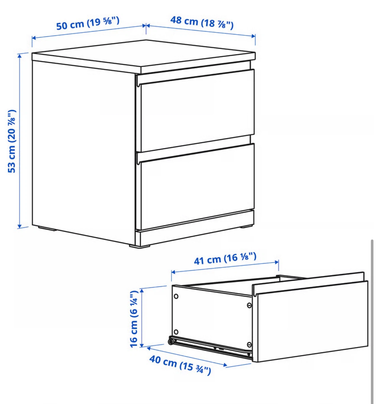IKEA MALM 2-Drawer Chest - photo 2