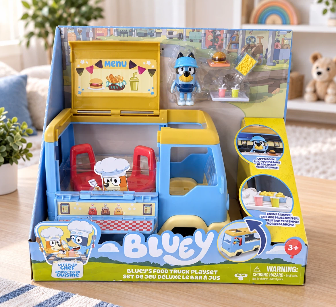 🍔 Bluey Food Truck Playset – Brand New – $15 🩵