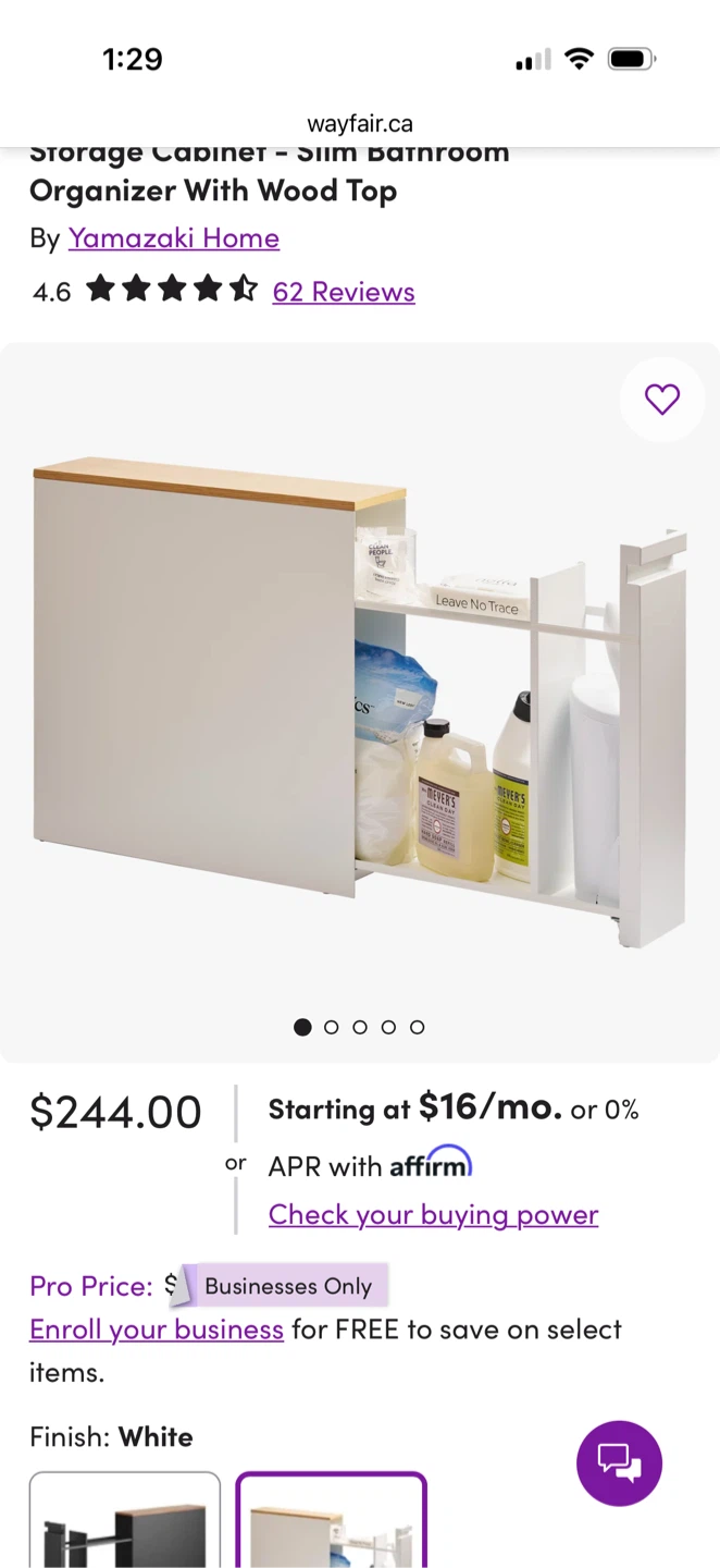Slim Bathroom Storage Cabinet - photo 2