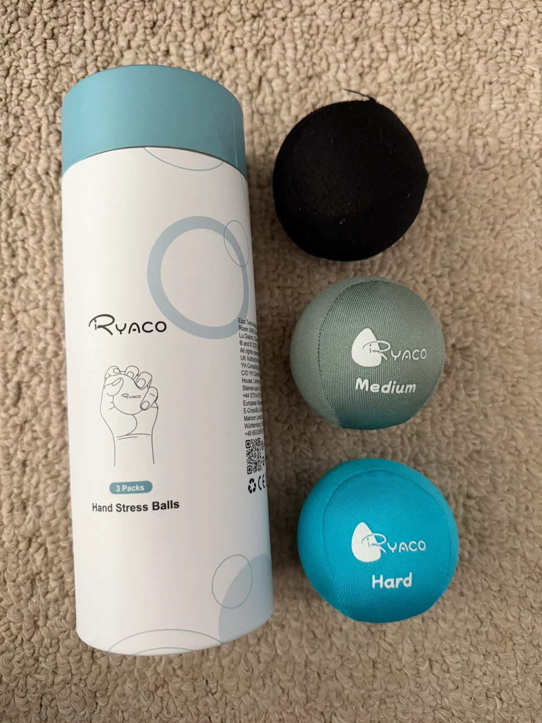 Ryaco Hand Stress Balls - 3 Pack