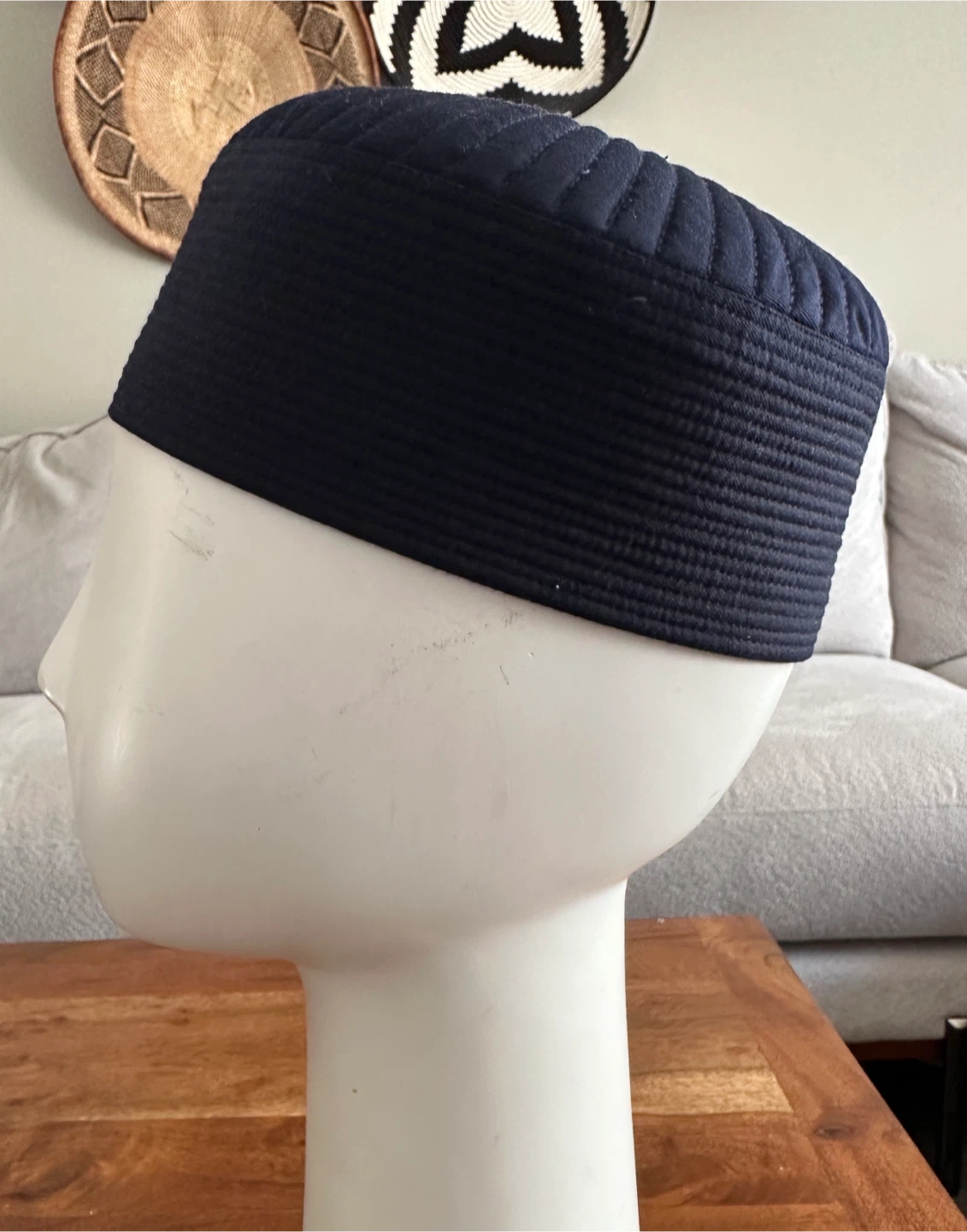 Navy Blue Kufi Hat - New - $15 - 21.5 inches