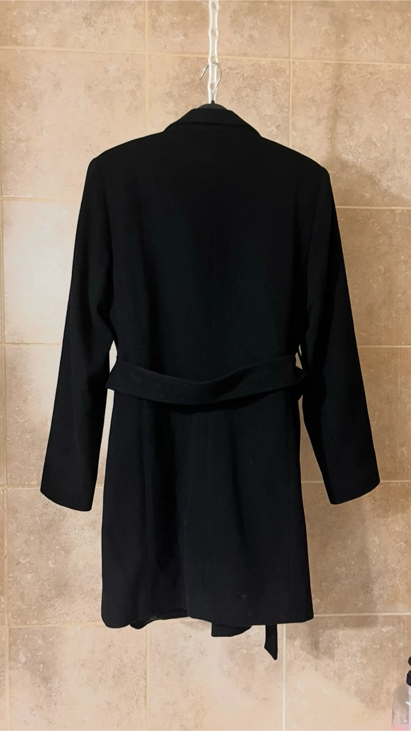 Louben Wool Black Belted Coat - photo 2