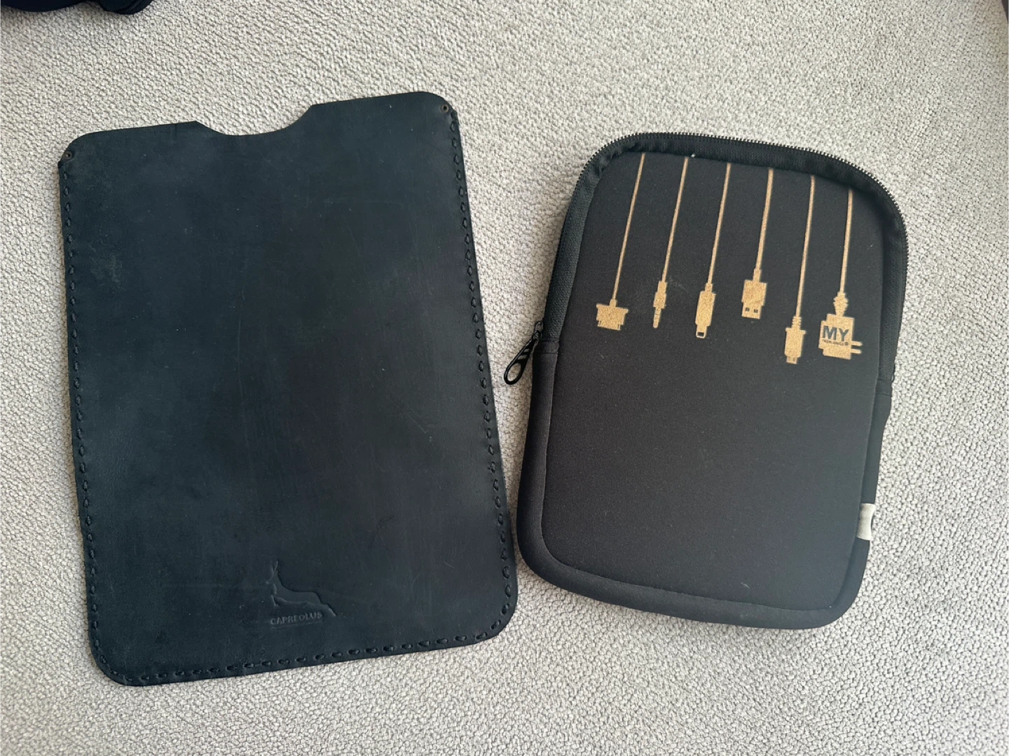 Capreolus Leather Sleeve and Accessory Pouch