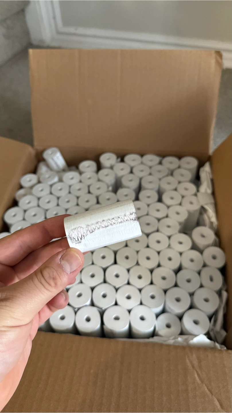 200 Rolls - 2 1/4” Cordless Thermal Paper Rolls