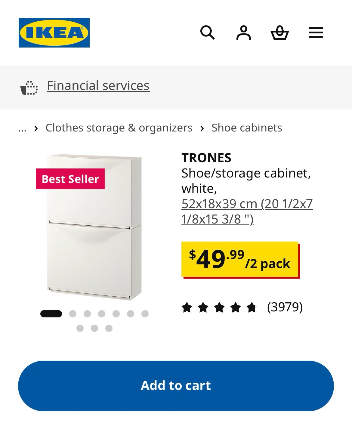 IKEA 2-Tier Slim Shoe Cabinet - photo 4