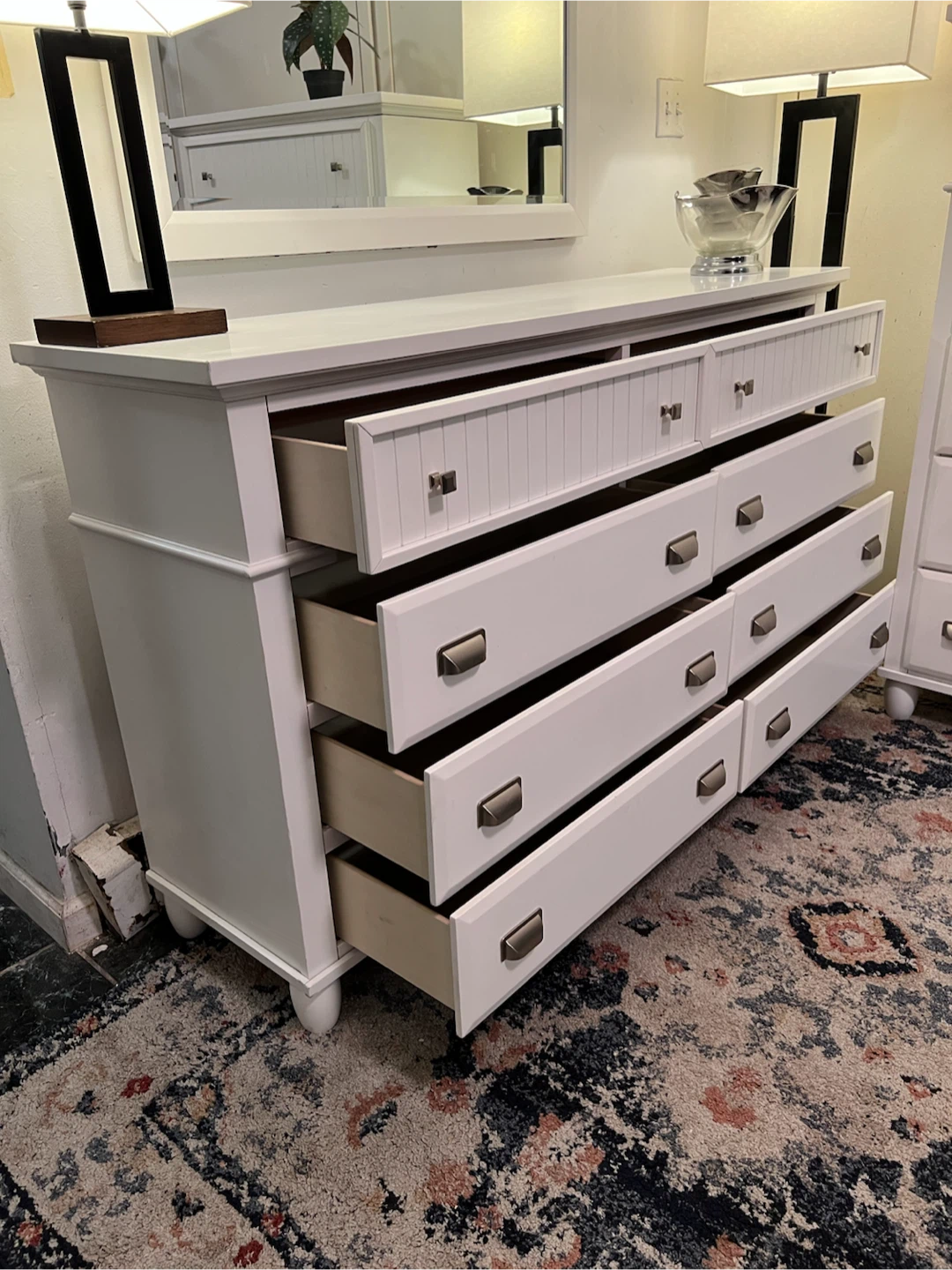 Elegant Style White Chest, Dresser & Mirror - Delivery Available - photo 3