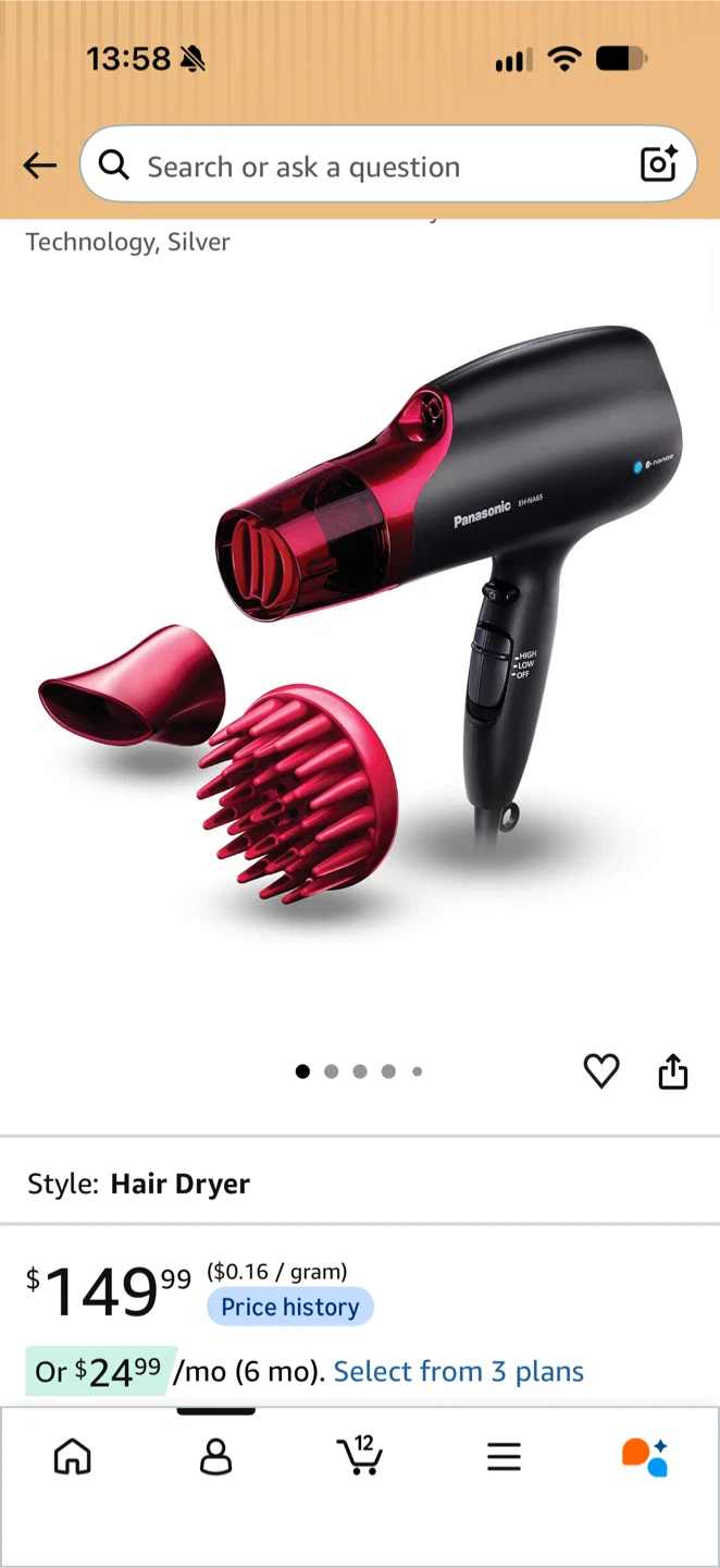 Panasonic EH-NA65 Nanoe Hair Dryer - photo 2