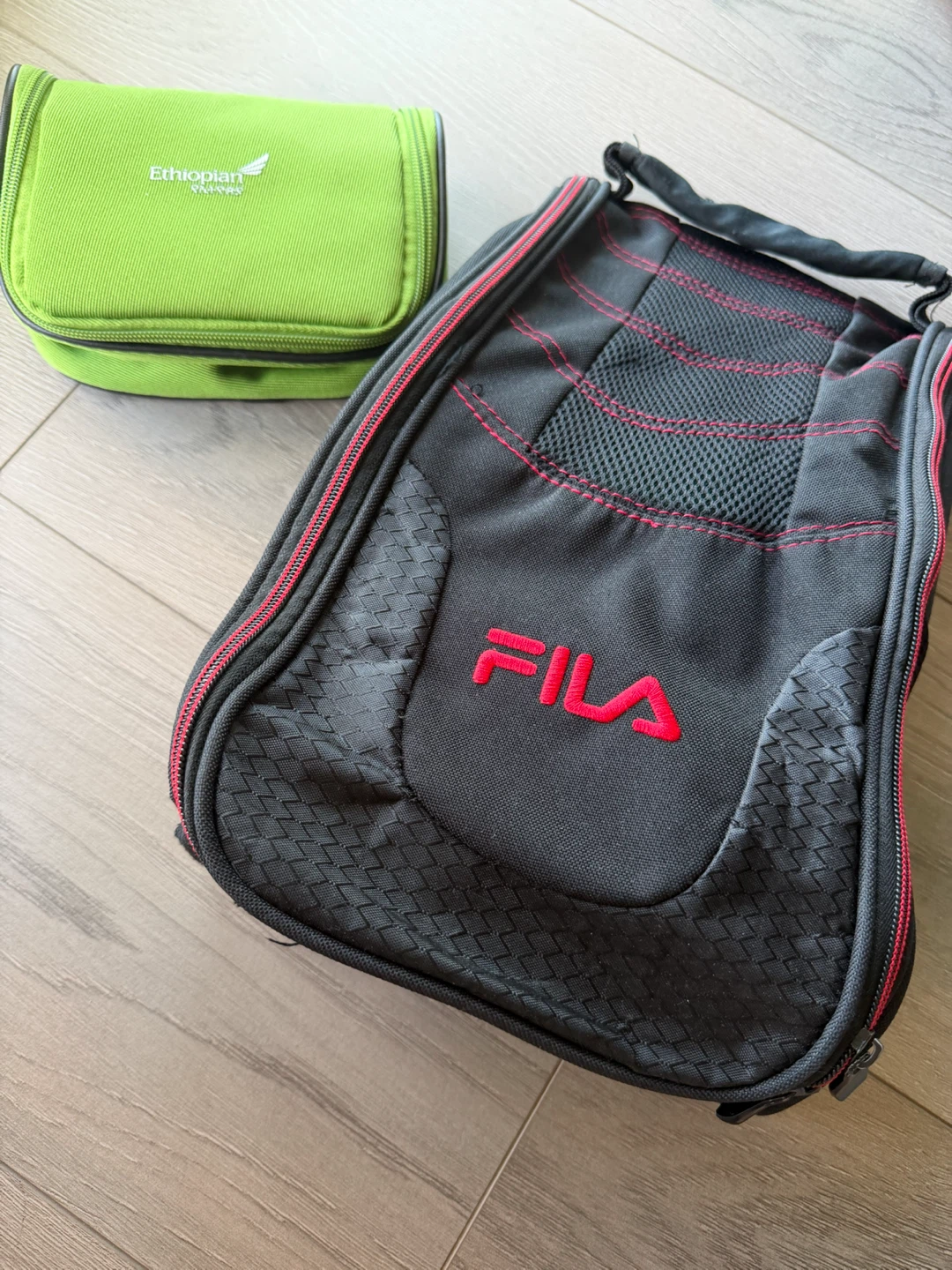 Fila Toiletry Bag and Travel Kit all set