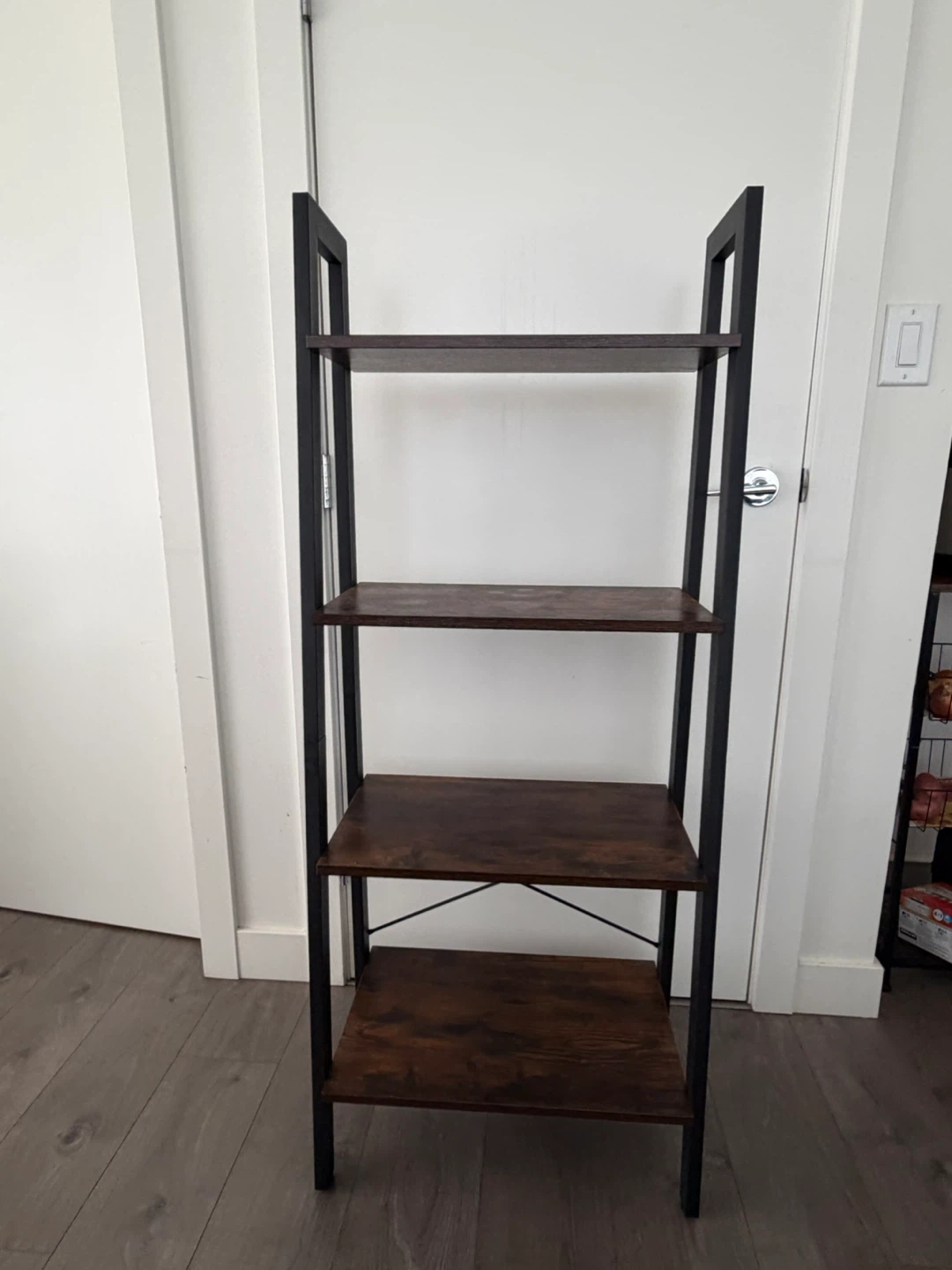 4-Tier Rustic Industrial Bookshelf - photo 2