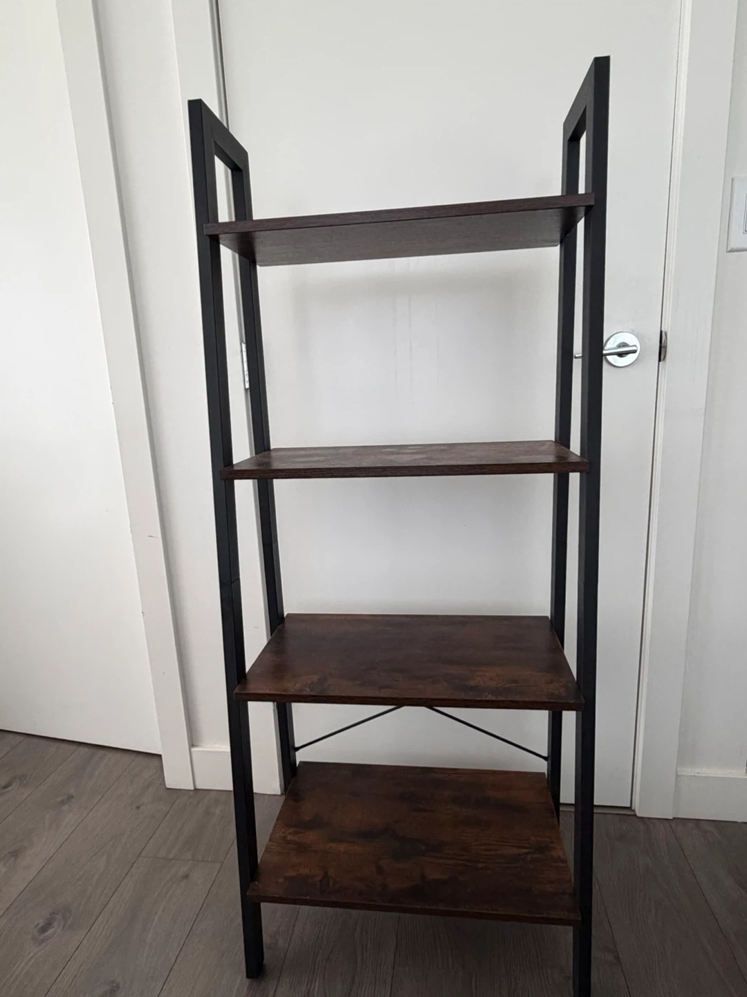 4-Tier Rustic Industrial Bookshelf