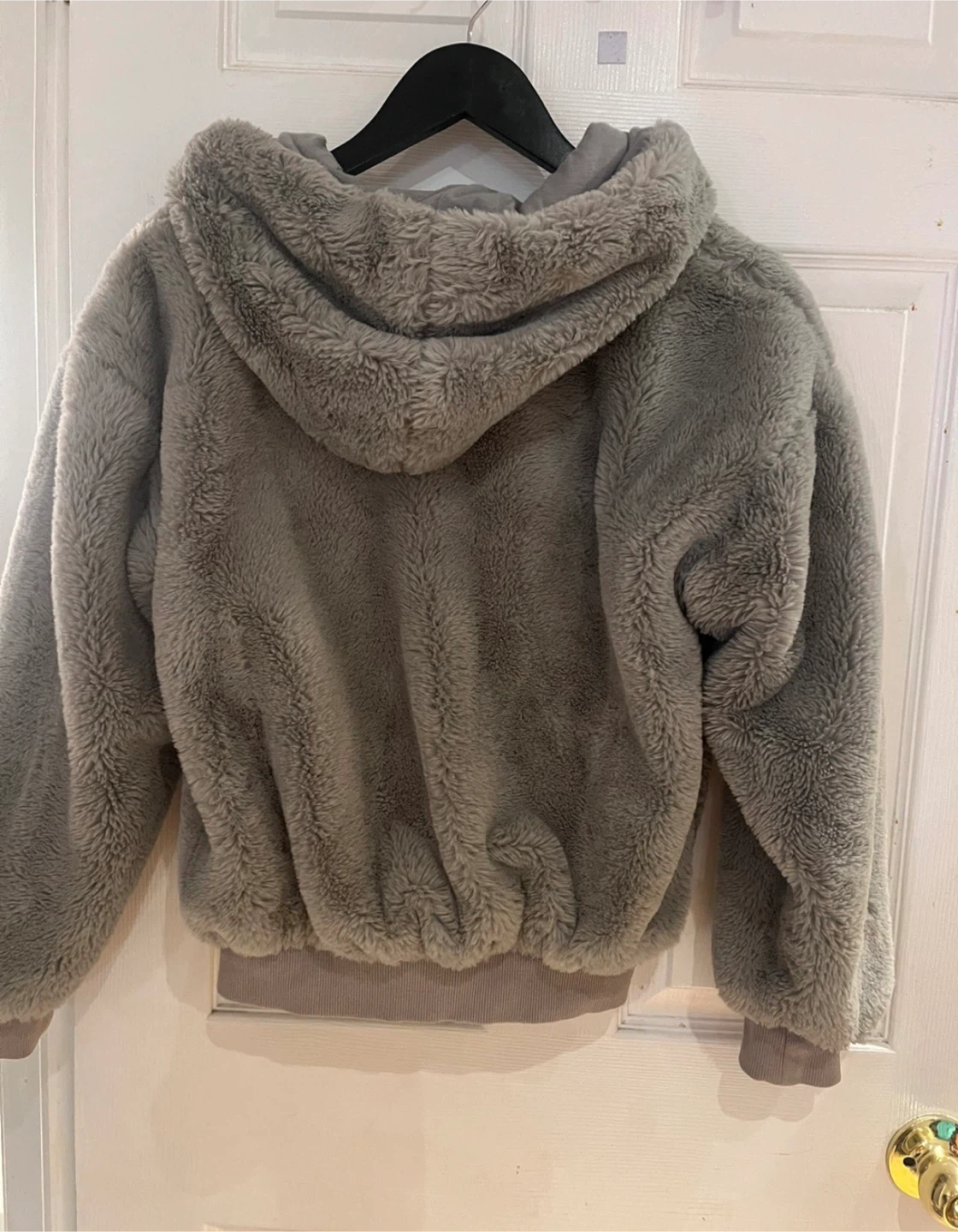 Topshop Grey Faux Fur Zip-Up Hoodie - photo 2
