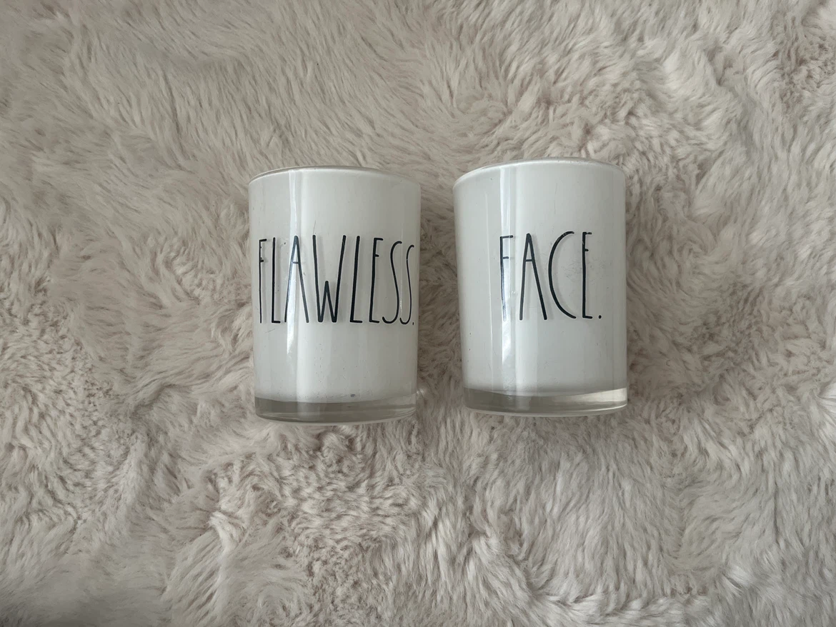 Rae Dunn Flawless Face Glass Canisters