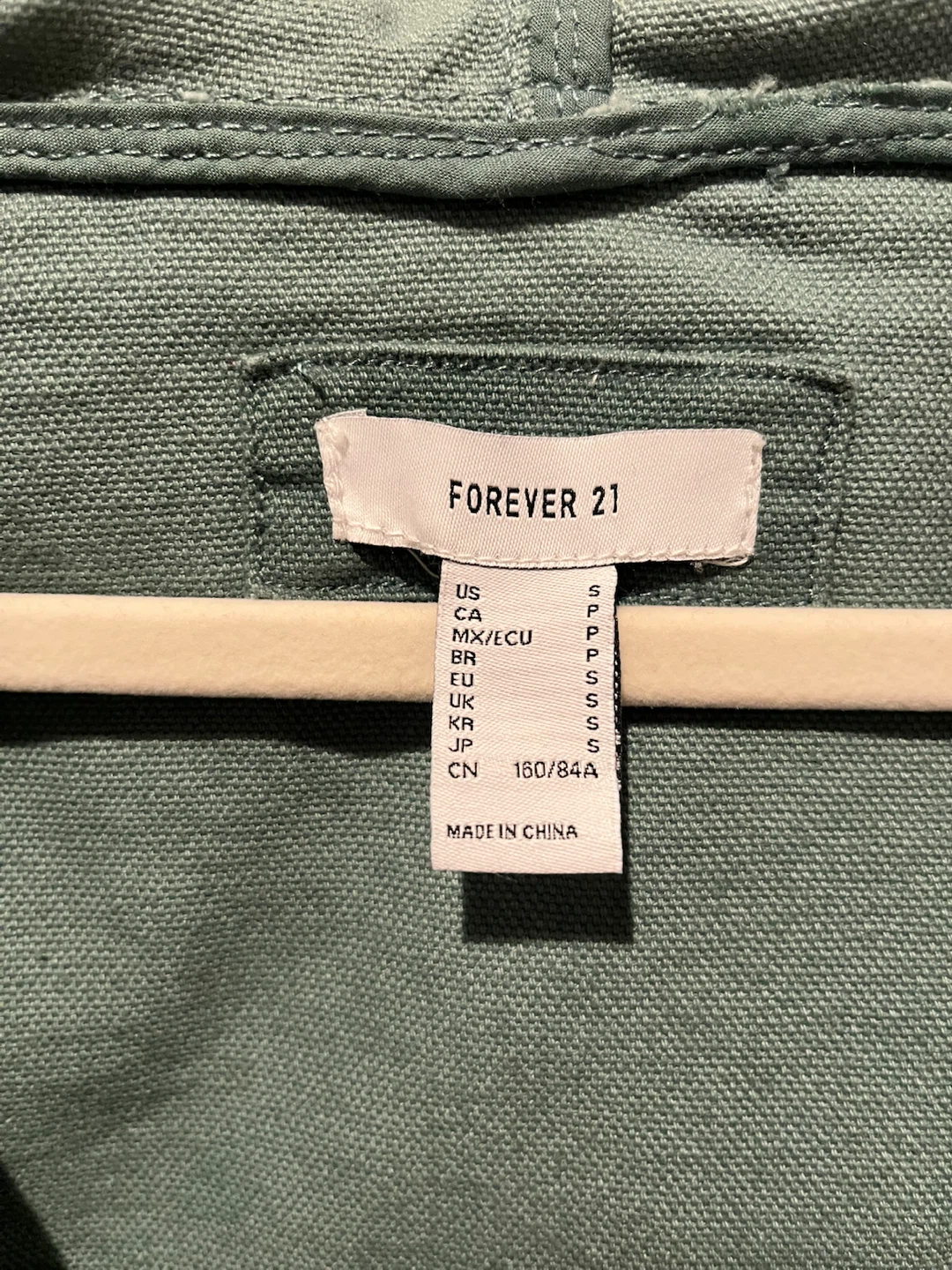 Forever 21 Sage Green Zip-Up Hoodie Size Small - photo 2