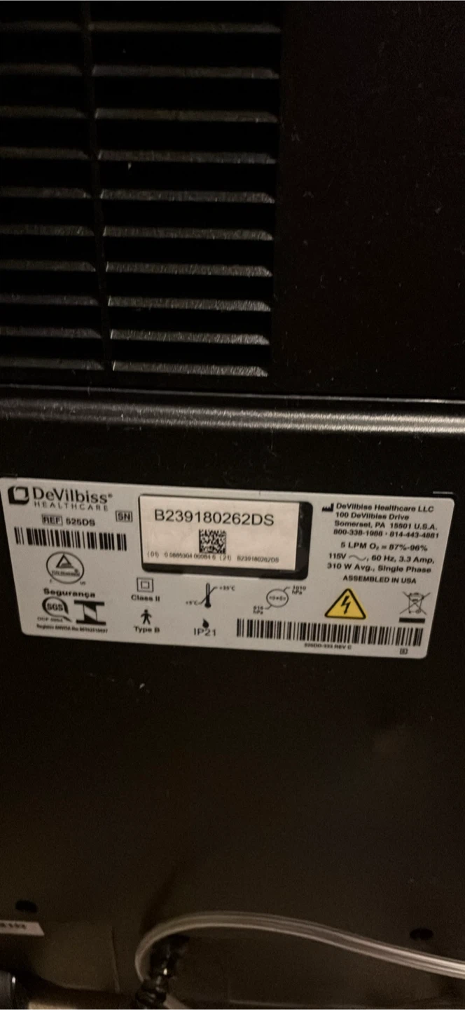 DeVilbiss 5 Liter Oxygen Concentrator - photo 2