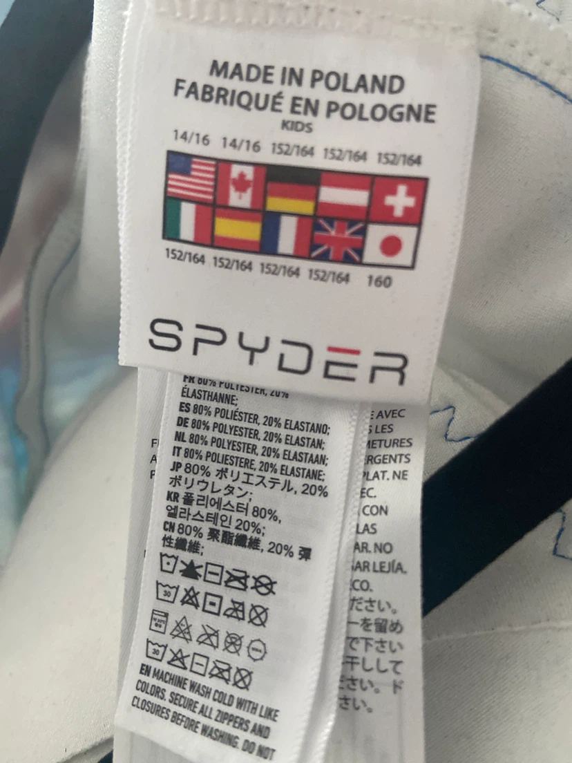 🏈Spyder Kids Padded Ski Race Suit size 14/16 - photo 4