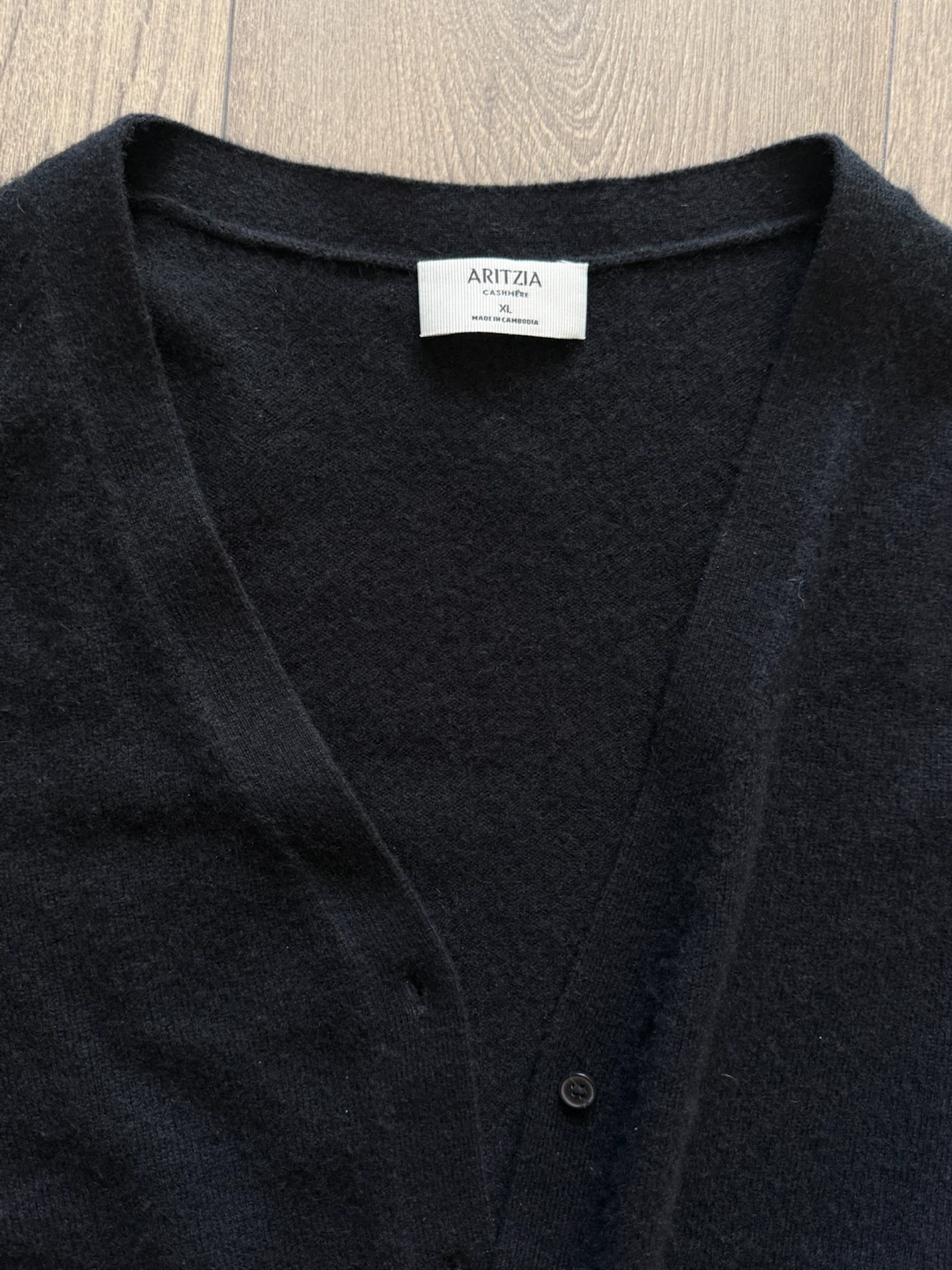 Aritzia Black Cashmere Cardigan XL