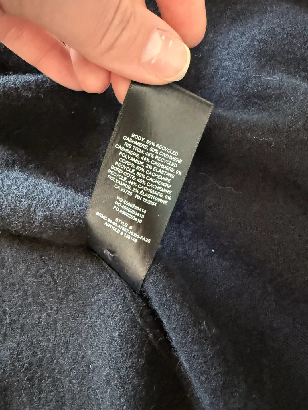Aritzia Black Cashmere Cardigan XL - photo 2