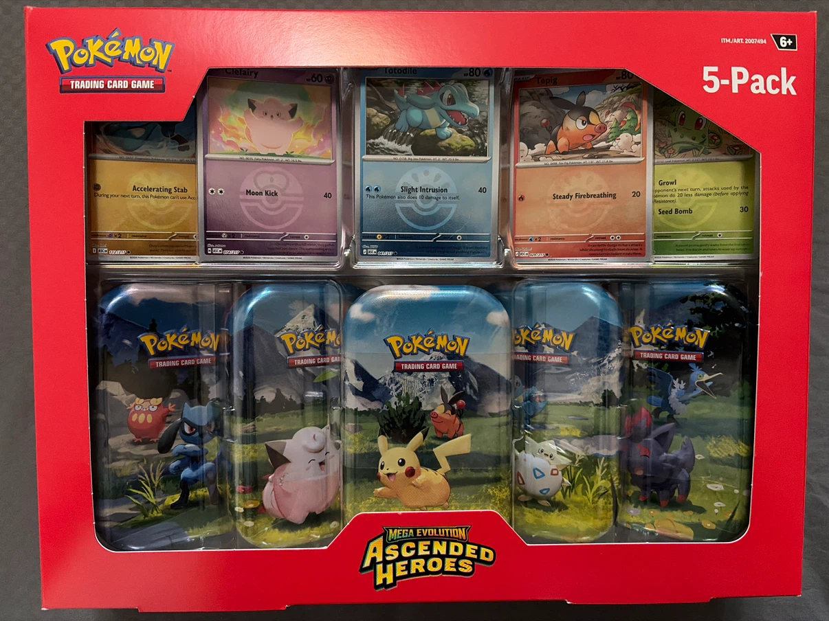 Pokemon Mega Evolution Ascended Heroes 5-Pack